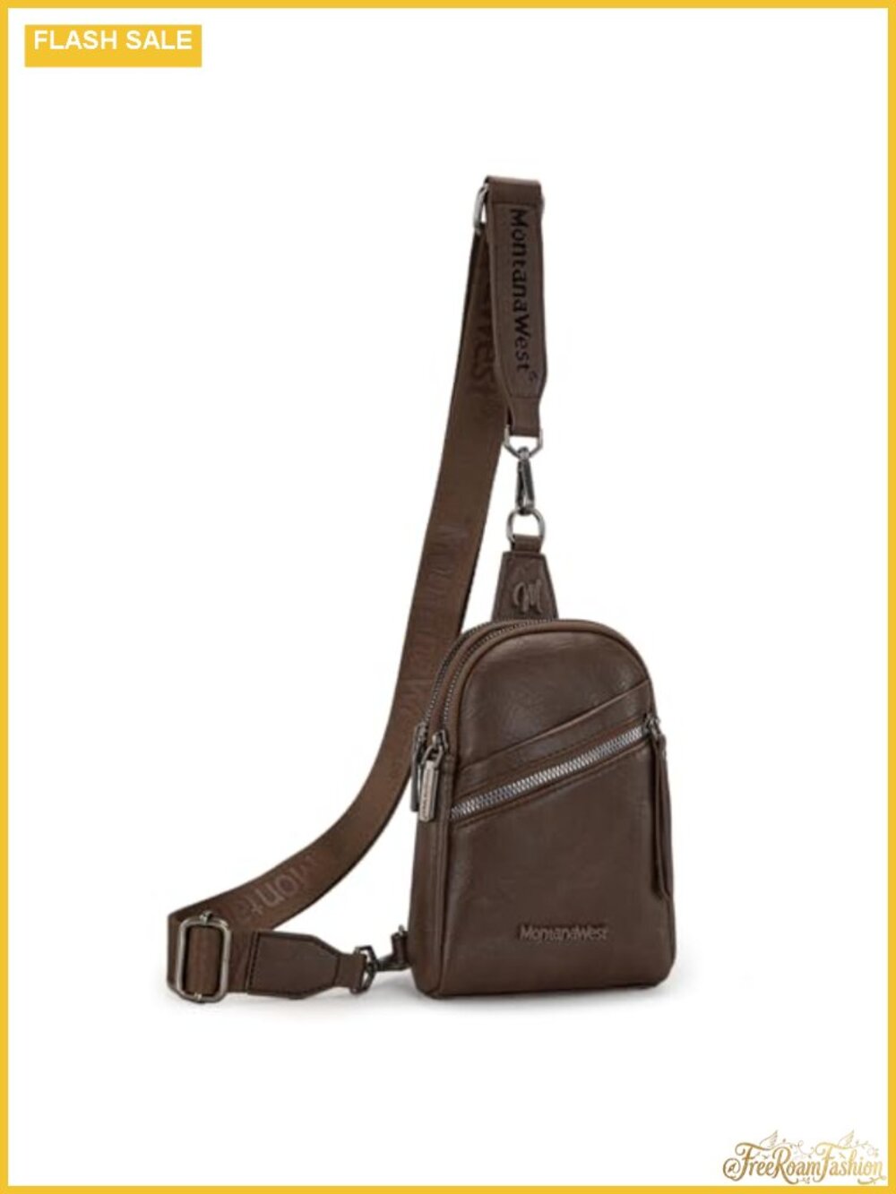 PU Leather Sling Crossbody Fanny Pack Waist Bag for Women Detachable Strap